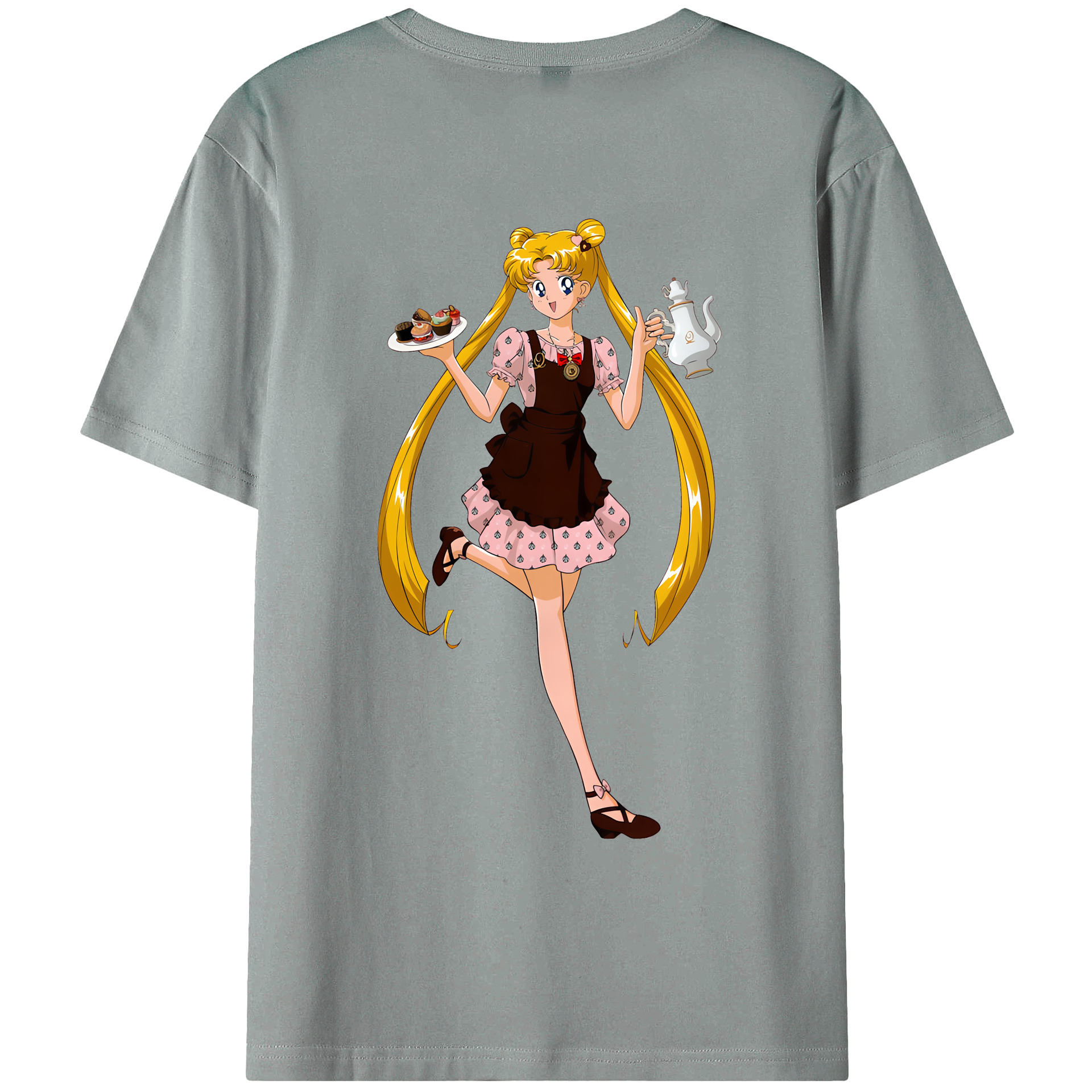 （画像用） 美少女戦士セーラームーン 愛野 美奈子 あいの みなこ Sailor Moon Aino Minako 綿100％ メンズ半袖Tシャツ（バックプリント） 通気性